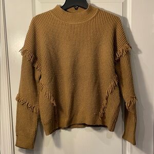 💖 Michael Kors Tan Sweater with Fringe Details